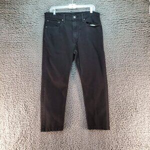 Levis Jeans Mens 34x30 502 Black Tapered Fit Stretch Cotton Denim